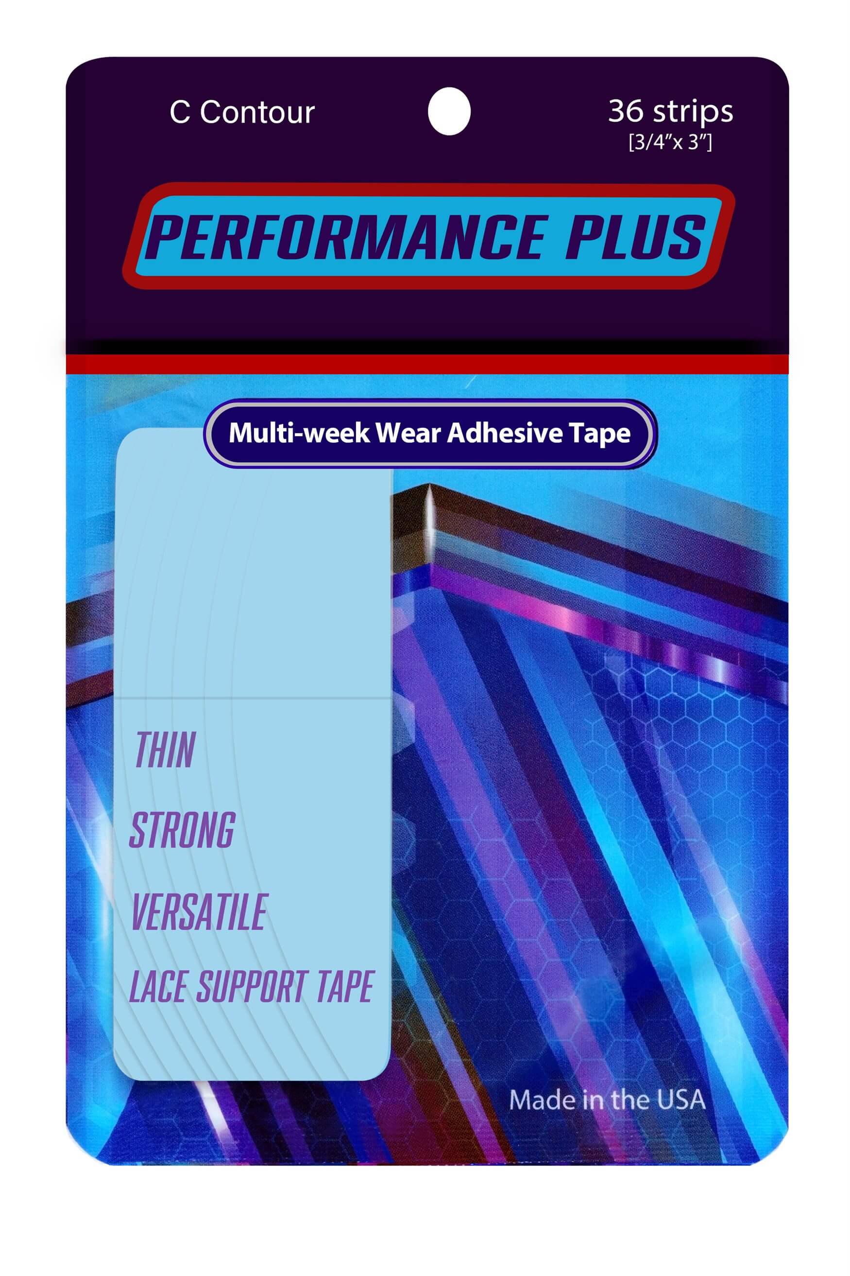 True Tape Performance Plus Protez Saç Bandı Oval (C - 2,0cm x 7.5cm) 36 Adet